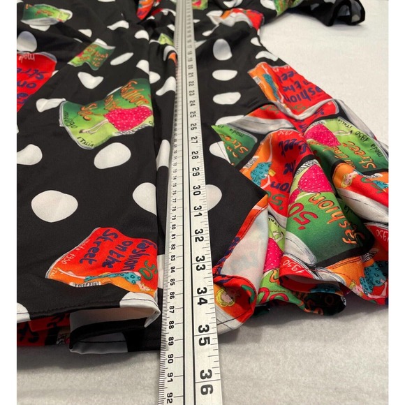 Polka Dot Mini Dress with Colorful Accents - Picture 6 of 9